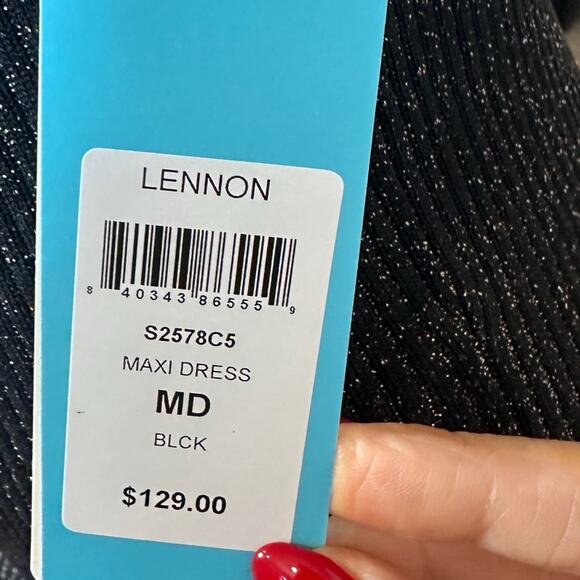 Beach Bunny Lennon Maxi Dress SZ M BLACK $129 - Picture 6 of 6